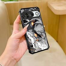 Fashionable Black And White Anime Theme Phone Case For Google Pixel 9, 9A, Pro, XL, And 5G, With Transparent Soft Back Design For Extra Protection. - Mixed Colors 1 - View 6