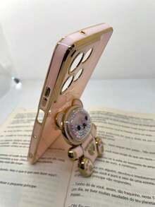 Phone Case Compatible With Moto G75 5G, Teddy Bear Design. - Baby Pink - View 3