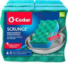 O-Cedar Scrunge Non-Scratch Scrub Sponge (Pack Of 6) Multi-Use, All-Purpose, Odor-Resistant, Scrubbing Sponge Safely Cleans All Hard Surfaces In Kitchen And Bathroom - MàuA - Xem 1