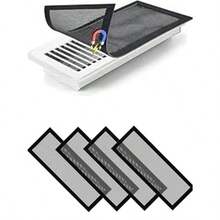 Magnetic Vent Covers Screen 4 Pack - 4x10 Inch Air Vent Filters With Durable PVC Frame Washable Mesh Screen For Home HVAC Floor Registers And Vents - Secure Fit Easy Installation - As Pic - View 1