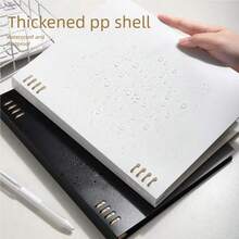 A5/B5 Loseblattblock, 120 Seiten pro Buch, Ringbindung für einfaches Öffnen und Umblättern, Seiten frei hinzufügen oder entfernen. Kariertes Innenlayout für sauberes Schreiben, Planen, Mathematik, Notizen und Lernen. Strapazierfähiger PP-Einband, wasserresistent und staubdicht zum Schutz der Seiten. - Verschiedenfarbig - Übersicht 1