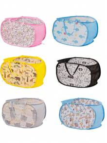 1 件可折叠婴儿育儿洗衣篮，便携式脏衣服篮，娃娃及配件收纳箱，适用于家庭、浴室 - 彩色 - 查看 7