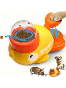 Automatic Pet Feeder Toy In Duck Shape - Interactive Training And Feeding Device, Durable PP Material, Fun Food Dispenser Puzzle, Suitable For Indoor Play And Mental Stimulation - Multicolor - View 3