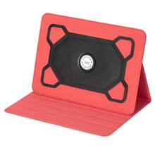 通用平板电脑保护套，适用于 7-8 英寸、9-10 英寸平板电脑，带可调节支架和 4 个固定角，支持 360 度旋转触摸屏 - 紅色 - 查看 9