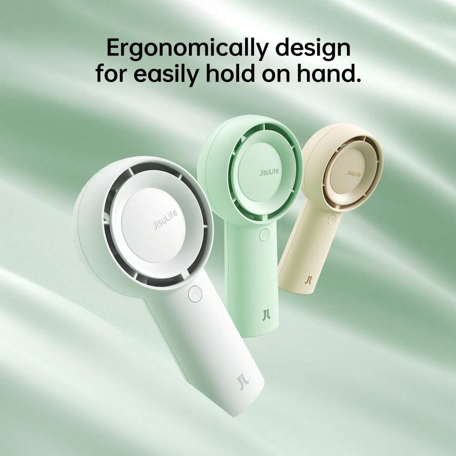 JISULIFE Portable Handheld Turbo Fan, Up To 16 Hours Cooling Time, 4000mAh USB Rechargeable Battery Powered, Compact & Portable, 5 Wind Speeds, Suitable For Travel, Outdoor, Vacation, Concerts, Etc. - Multicolor - View 1