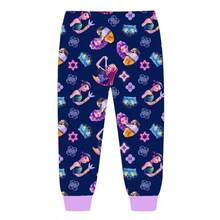 2pcs K-Pop Girl Group Pajama Set, Long Sleeve Sleepwear Top + Pants, Ages 6-10 - Purple - View 3