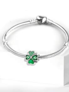 1件925纯银花朵串珠吊坠，适合女士手链、手镯DIY饰品制作和日常搭配，学生返校必备用品 - 款式2 - 查看 6