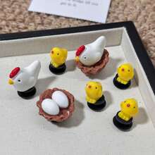 3D Cute Chickens Shoe Charms , 7pcs DIY Shoes Decorative Accessories For Men Women Party Birthday Gifts - Yellow - View 6