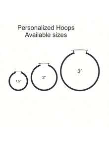 1pc Customized Personalized Name Plate Earrings | Customized Name Circle Earrings | Customized Jewelry Gift For Her | Gold Statement Large Customized Hoop Earrings