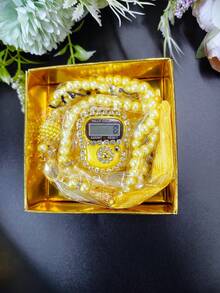 1 Set Islamic Gift Set (3 Pcs) - Digital Tasbih Counter (Max Count 99999), 99pcs Muslim 6mm Beads, Elegant Gold Gift Box - Muslim Gift Suitable For Various Occasions - Multicolor - View 10