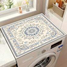 1件波西米亚风图案家电垫，硅胶材质，适用于洗衣机、烘干机顶部，防滑，适用于洗衣房、浴室、家居装饰 - 彩色 - 查看 3