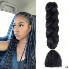 60cm Extra Large Synthetic Yaki Braid Wig For Women, High-Temperature Fiber Material, Colorful, Suitable For DIY Styling, Cosplay And Parties, Ideal Christmas And New Year Gift - Multicolor - View 25