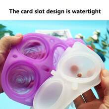 1pc Rose Ice Cube Mold, Silicone Rose Shaped 3D Tray With Freezer Lid, 6-Cavity Easy Release Rose Ice Cube Trays, Kitchenware Ice Cube Maker With Funnel And Clip - Multicolor - View 5