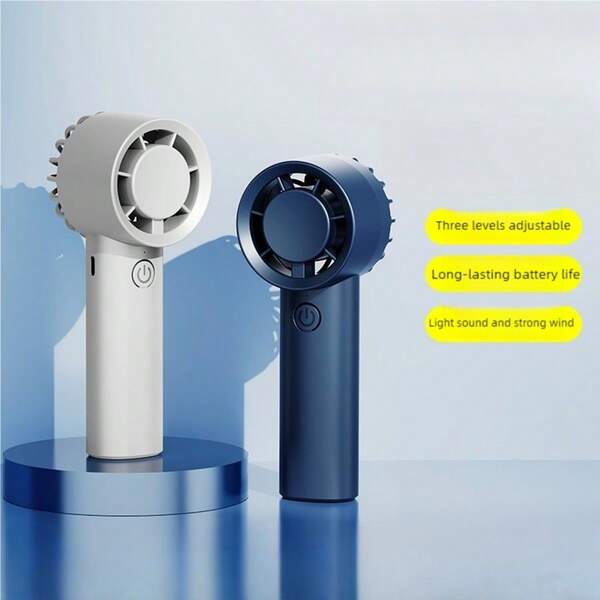 OBOVAY 300mAh Portable Cute Handheld Fan, Battery Operated Lightweight Personal Mini Fan, USB Rechargeable, Suitable For Fashion Girls, Kids, Women, Office, Outdoor, Camping