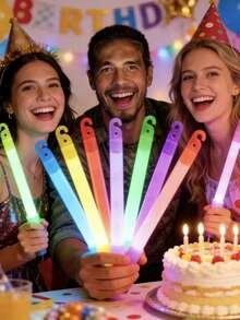 12/24支高品质6英寸荧光棒，带挂钩，适合用作夜灯。可持续照明9至12小时。非常适合户外露营、派对照明、派对礼物、生日礼物、礼品推荐。 - 白色 - 查看 6