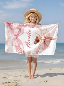 1pc Personalized Kids Beach Towel Quick Dry Customized Microfiber Towel - Multicolor - View 5