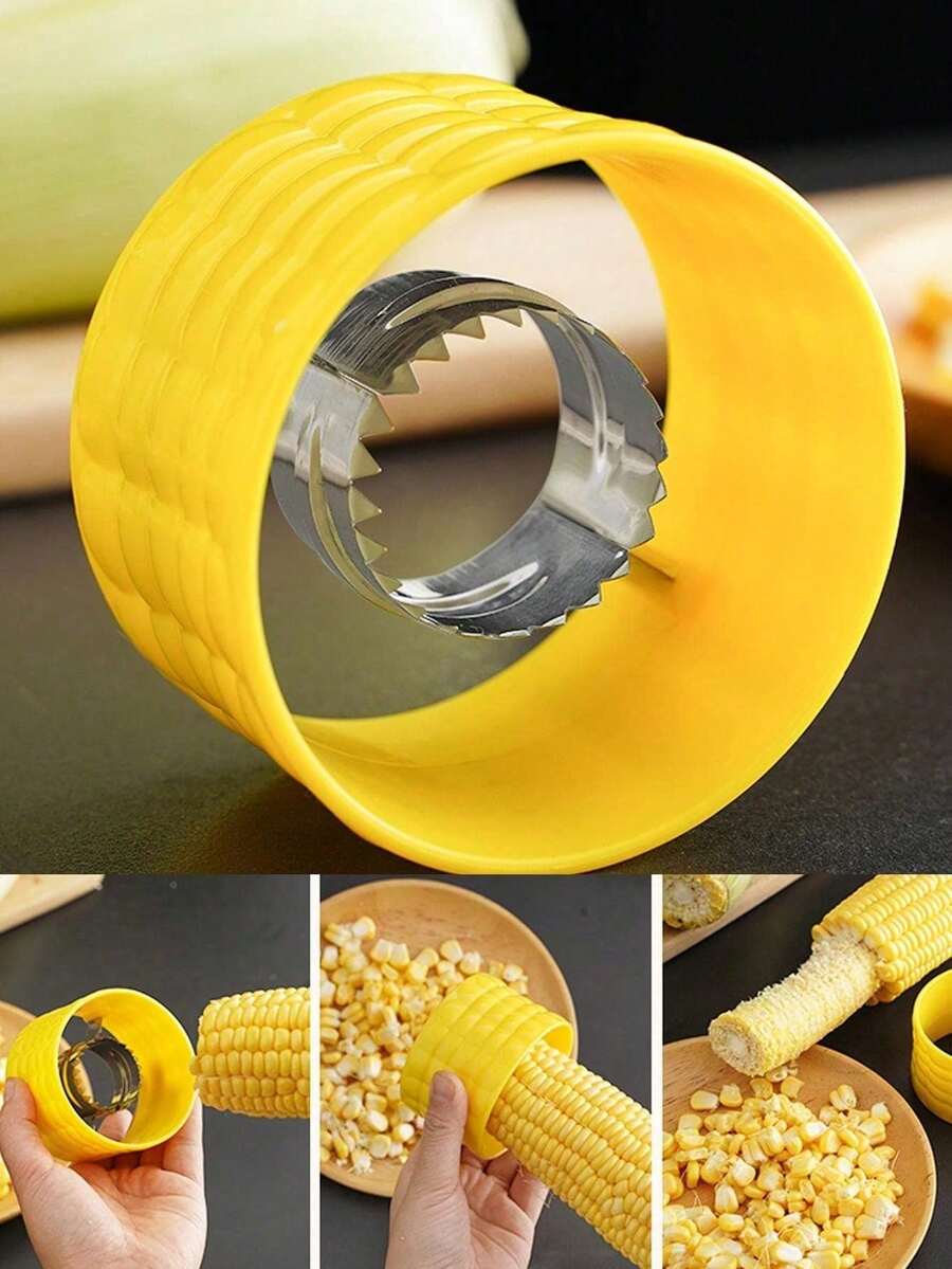 1件家用手動玉米剝皮器,不鏽鋼玉米刮皮器,玉米剝皮工具 - 彩色 - 查看 1