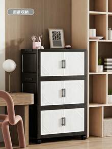 57-Panel Wide Drawer Locker, Foldable Drawer Cabinet, Storage Shelf With Casters, Storage Drawers, Storage Chest, Multi-Layer Freely Assembleable Stackable Drawer Storage Shelf, Large Capacity Storage Door Locker, Organize And Store Clothes, Toys, Daily Necessities, Food, Etc., Dustproof, Moisture-Proof, Durable, Suitable For Multiple Scenes Such As Bedrooms, Living Rooms, Kitchens, And Entryways, Space-Saving Storage Furniture Necessary For Small Homes - 彩色 - 查看 7