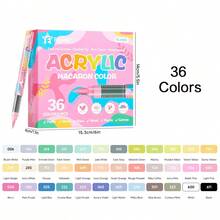 Bộ bút dạ acrylic gốc cồn 12/24/36 màu, nhanh khô, chống phai màu, thích hợp cho vẽ tranh, minh họa, thủ công, sách tô màu và các dự án DIY khác trên giấy, vải, gỗ, đá, nhựa, thủy tinh, gốm sứ, bí ngô, kim loại. Thích hợp cho học sinh và người lớn, lý tưởng làm quà tặng lễ Phục sinh, Lễ Tạ ơn, Halloween, Giáng sinh. - Nhiều màu - Xem 14