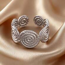 1枚 1枚 1枚 1枚 1枚 女士不锈钢18K镀金复古漩涡戒指，适合女性旅行、度假、骄傲活动及日常佩戴 - 优雅可叠戴戒指 - 戒指 - 查看 5