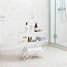 Caixa e suporte para armazenamento de cosméticos - Branco Três Camadas - Ver 10
