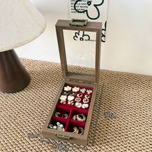 Caja de joyería portátil multicolor, caja de almacenamiento dedicada para anillos y aretes