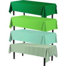 1/4 Pack Disposable Plastic Tablecloth, Sage Green, Foldable, Easy To Clean, Suitable For Weddings, Birthdays, Graduations, Christmas Parties, Summer Gifts, Beaches, Back To School, Room Decor - Multicolor - View 17