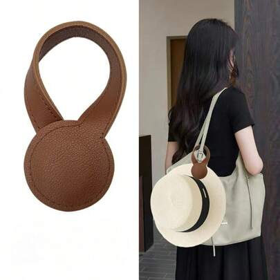 1pc Wall-Mounted Hat Rack - , Portable Hands-Free Hat Storage Rack, Suitable For Travel, Available In Coffee And Black, Minimalist And Fashionable Design, Can Be Used As Wallet And Handbag Accessory, Hat Hook, Travel Accessory, Modern Accessory, Smooth Surface, Multifunctional Accessory, Essential For Travel Enthusiasts