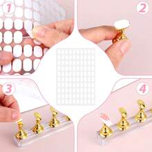 200pcs Double-Sided Sticky Dot Stickers, Oval Removable Sticky Tack, Waterproof Adhesive Dot Stickers Poster Tack For Wall Hanging Festival Decorations- Clear  Double Sided Nail Sticky Tack, Clear Nails Stand Sticky Tabs No Trace Poster Stickers For Festival Decoration Sticky Dot - 雙面膠200PCS - 查看 6