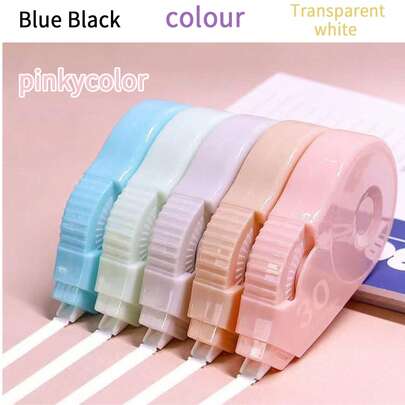 5 cuộn băng xóa cổ điển, đồ dùng văn phòng phẩm cho học sinh, băng xóa bền bỉ, dung lượng cao, nhiều màu sắc để lựa chọn.