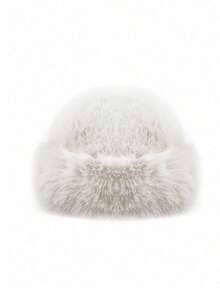 1pc Women's Thickened Blended Textured Casual Warm Bucket Hat, Suitable For Daily Wear, Autumn/Winter - Multicolor - View 3