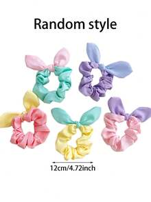 3 Stücke süße Haargummis mit Kaninchenohren, Oster-Haargummis, modische Batik-Haargummis, Schleifen-Haargummis, Haargummis für den Pferdeschwanz, neue Stirnbänder, weiche Stoff-Haaraccessoires geeignet für Frauen, Muttertagsgeschenk, Partyfavors, täglicher Gebrauch - Verschiedenfarbig - Übersicht 7