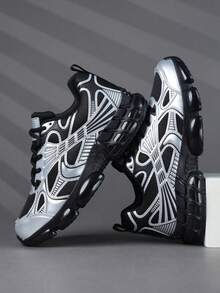 Giày thể thao nam cổ thấp, giày chạy bộ nam, giày đi bộ nam, giày thời trang ombre gradient, giày tennis, giày đường phố. - màu đen - Xem 2