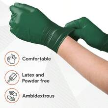 Mil Nitrile Gloves Heavy Duty Mechanic Gloves, with Diamond Grip Powder and Latex Free Disposable Gloves - M100 - Ver 2