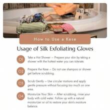 Turkish 100 Plant Silk Exfoliating Glove Set Natural Hammam Shower Bath Mitts for Face amp Body, Gentle Scrub Gloves for Women amp Men, Ideal for Shower, Bath, Spa Salmon Pink - SalmónRosaSienteteBien - Ver 5