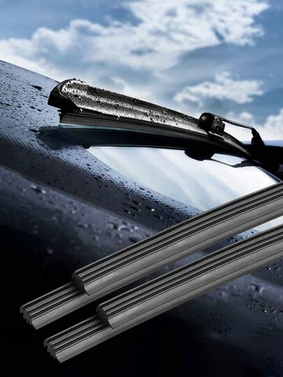 2pcs/Set Windshield Wiper Blades, Frameless Car Wiper Rubber Strips (Each Rubber Strip Can Be Divided Into 2)