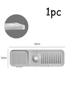 Silicone Faucet Splash Guard, Anti-Splash, Trimmable Narrow Edge, Suitable For Bathroom Sink, Kitchen Sink, Dish Rack, Etc. - Multicolor - View 18