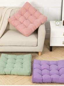 天鹅绒面料落地蒲团/椅垫 | 落地垫 60*60 厘米 - 青碧色 - 查看 2