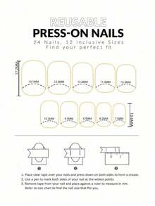 24pcs/Set Medium Square Shiny Colored French Manicure Nail Stickers, Containing Glitter, Full Coverage Acrylic False Nails, Includes 1pc Jelly Gel And 1pc Nail File, Suitable For Women And Girls For Daily Work, Study And Gatherings - 多色-2 - 查看 6