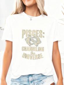 Pisces Channeling The Universe Pisces T Shirt - 白色2 - 查看 2