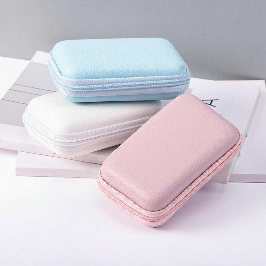 EVA Earphone Case, Mini CCD Camera Bag, Data Cable, Charger, USB Flash Drive, USB Flash Drive Protector, Hard Shell Protective Storage Box, Shock-Resistant Storage Box, Photo Printer Storage Box, Mini Camera Protective Case - Multicolor - View 1