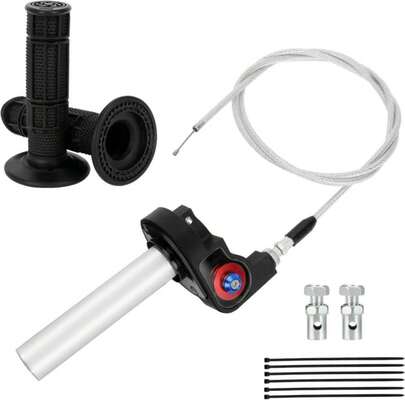 SHIQINHA Dirt Bike Throttle Assembly Compatible With CRF50 XR70 TTR90 TTR110 KLX110 SSR110 Taotao Apollo Pit Bike, 7/8" Twist Throttle Cable Kit For 90cc 110cc 125cc 150cc ATV Quad Motorcycle Parts