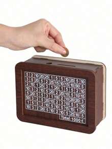 1pc Wooden Piggy Bank, Creative Handmade Gift (Piggy Bank Comes With 1 Erasable Pen) - Requires Manual Assembly, Exercises Hands-On Ability