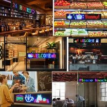 1 pieza Pantalla LED de desplazamiento controlada por aplicación - Pantalla multicolor vibrante para tiendas, vehículos y eventos - Alimentada por USB, eficiente energéticamente, diseño flexible con control remoto, pantalla de eventos | Publicidad multicolor | Control remoto - 16*32 - Ver 4