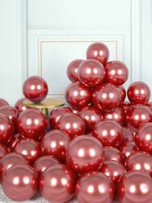 40pcs Metallic Balloons, 10-Inch Chrome Golden Silvery Rose Golden Blue Green Purple Latex Balloons For Girls And Women'S Birthday, Youngsters Shower, Wedding, Graduation, Christmas Theme Party - Multicolor - View 14