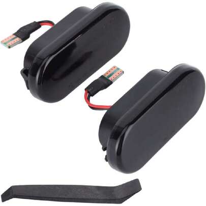 - Luces de posición laterales, 2 luces LED de posición lateral para guardabarros, lámpara indicadora de giro para Ibiza 6L 2002-2008, etc.Luz ámbar,39172942
