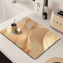 1pc Minimalist Decorative Absorbent Mat, Polyester Waterproof Countertop Protector Pad, Suitable For Kitchen, Dining Table, Dish Drying, Washing Machine, Coffee Maker, Bathroom Vanity, Kitchen Accessories, Party Supplies - Multicolor - View 8