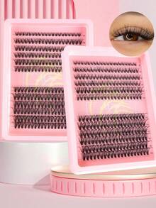 Exquisite European And American Personalized False Eyelashes, Thick Segmented Grafting Eyelashes, Naturally Reusable, Suitable For Daily Lazy People To Wear, Weddings, Dates, Parties, Festivals - màu đen - Xem 5