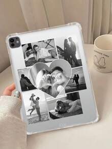 1 chiếc ốp lưng silicon mềm chống sốc, trong suốt, có đệm khí ở các góc, in hình gia đình, bạn bè, cặp đôi, trẻ em, thú cưng, phù hợp với iPad Pro 13, Air 13 và các dòng máy khác. - Trong sáng - Xem 2