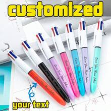 1-36支装定制多色圆珠笔，4色圆珠笔，护士笔，四合一按动式多色圆珠笔，适用于办公、学校用品、学生派对礼品、护士笔记、白板、办公用品、节日礼物 - 彩色 - 查看 12